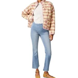 We The Free In My Feelings Cropped Flare Jeans Women XS‎ Light Wash Stretch